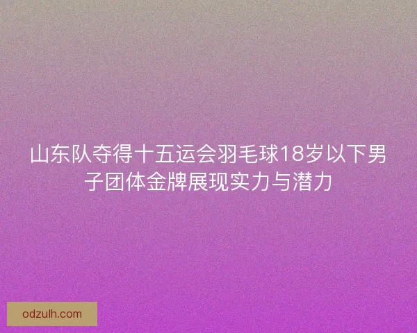 山东队夺得十五运会羽毛球18岁以下男子团体金牌展现实力与潜力 山东队夺得十五运会羽毛球18岁以下男子团体金牌展现实力与潜力